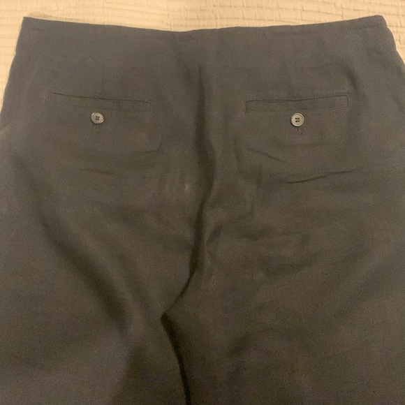 Talbots Women’s Petite Signature Medium Wide Leg Linen Pants Black 12 - Picture 6 of 11